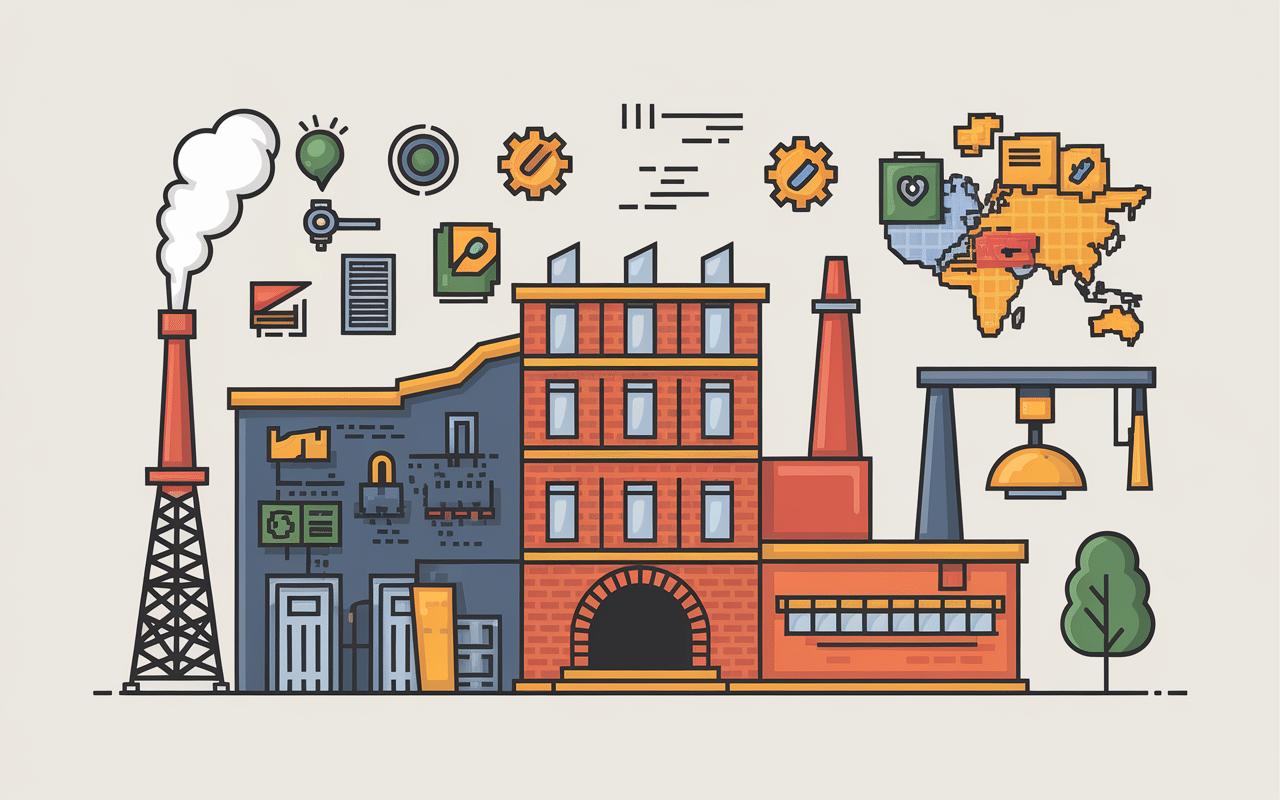 illustration batiment industriel gbmp lean