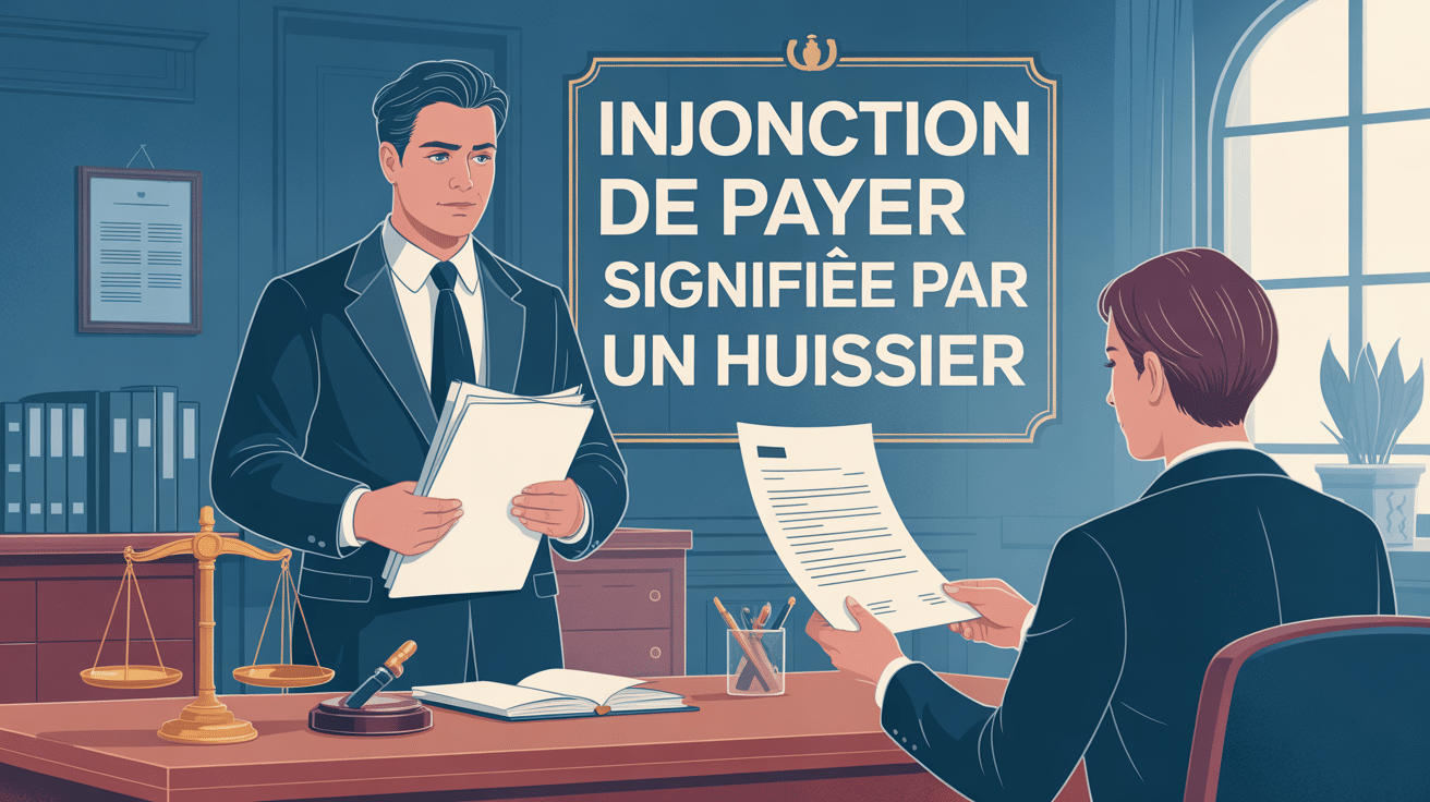 injonction de payer huissier signification document bureau