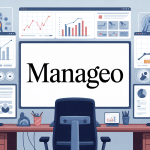 Illustration Manageo data entreprises, tableau de bord