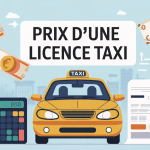 prix licence taxi illustration euros calculatrice