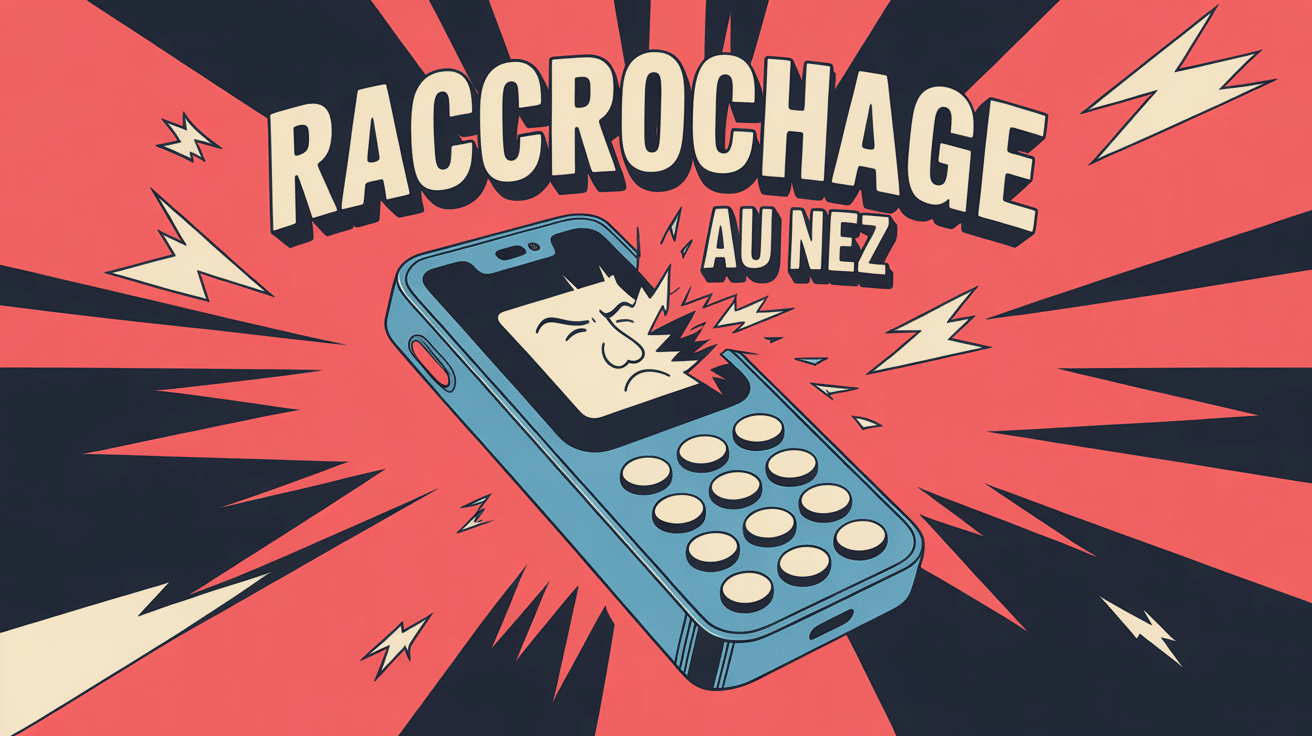 Illustration raccrochage au nez combiné et ondes choc