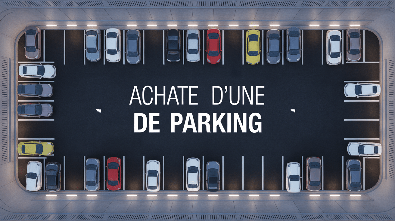 vue aérienne achat d'une place de parking moderne