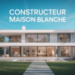 Maison blanche moderne par constructeur maison blanche
