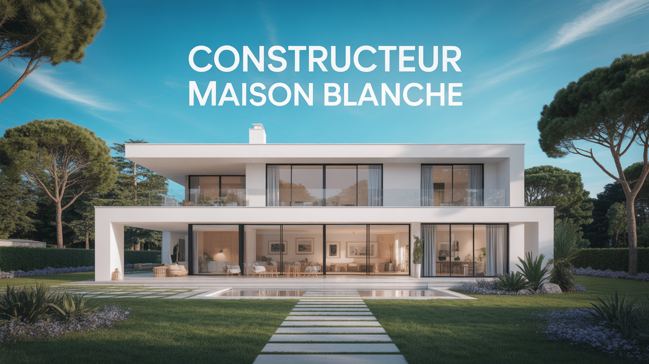 Maison blanche moderne par constructeur maison blanche