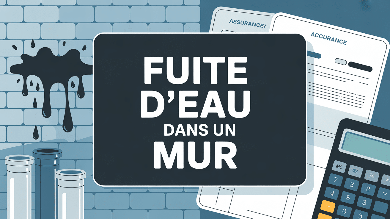 Fuite d'eau dans un mur assurance illustration