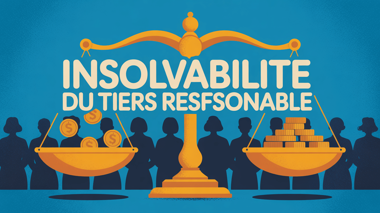 insolvabilité du tiers responsable balance justice pièces monnaie