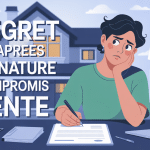 j'ai signé un compromis de vente mais je regrette personne pensif contrat immobilier
