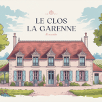illustration stylisée le clos la garenne maison d'hôtes
