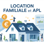 Louer à un membre de sa famille APL illustration maison et clés