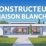 maison blanche constructeur facade contemporaine elegant