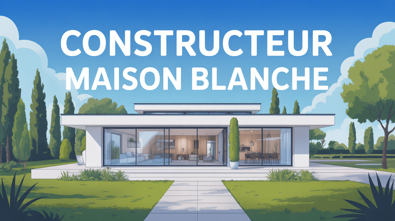 maison blanche constructeur facade contemporaine elegant