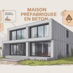 maison préfabriquée béton inconvénients infographique