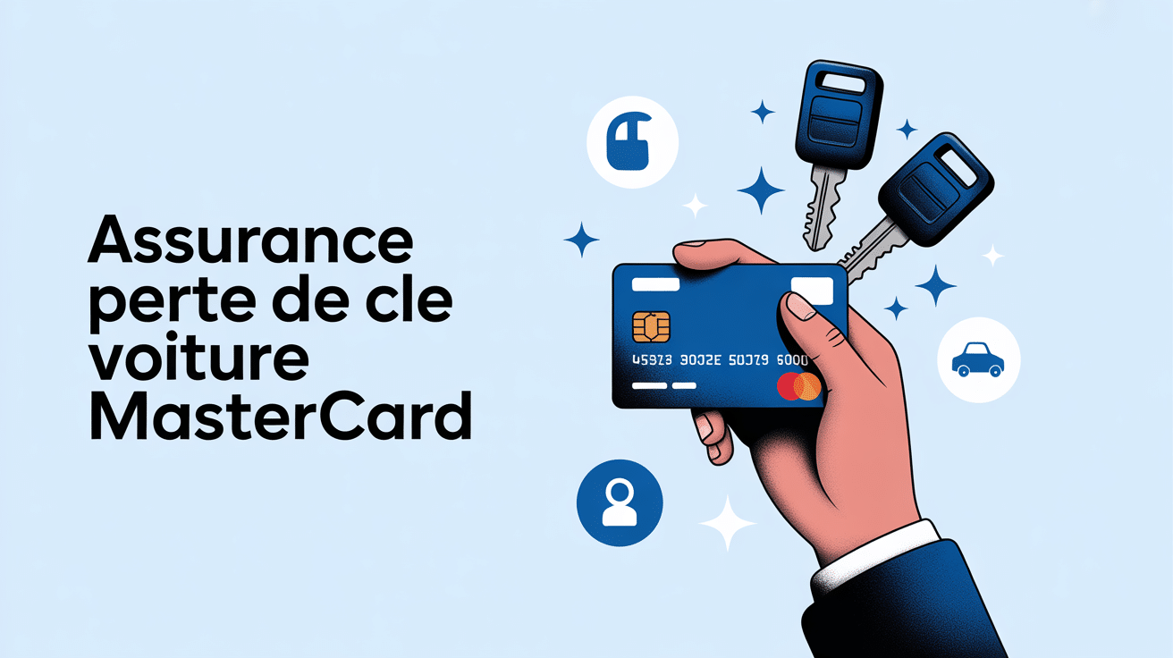 illustration perte clé voiture assurance mastercard carte et clés