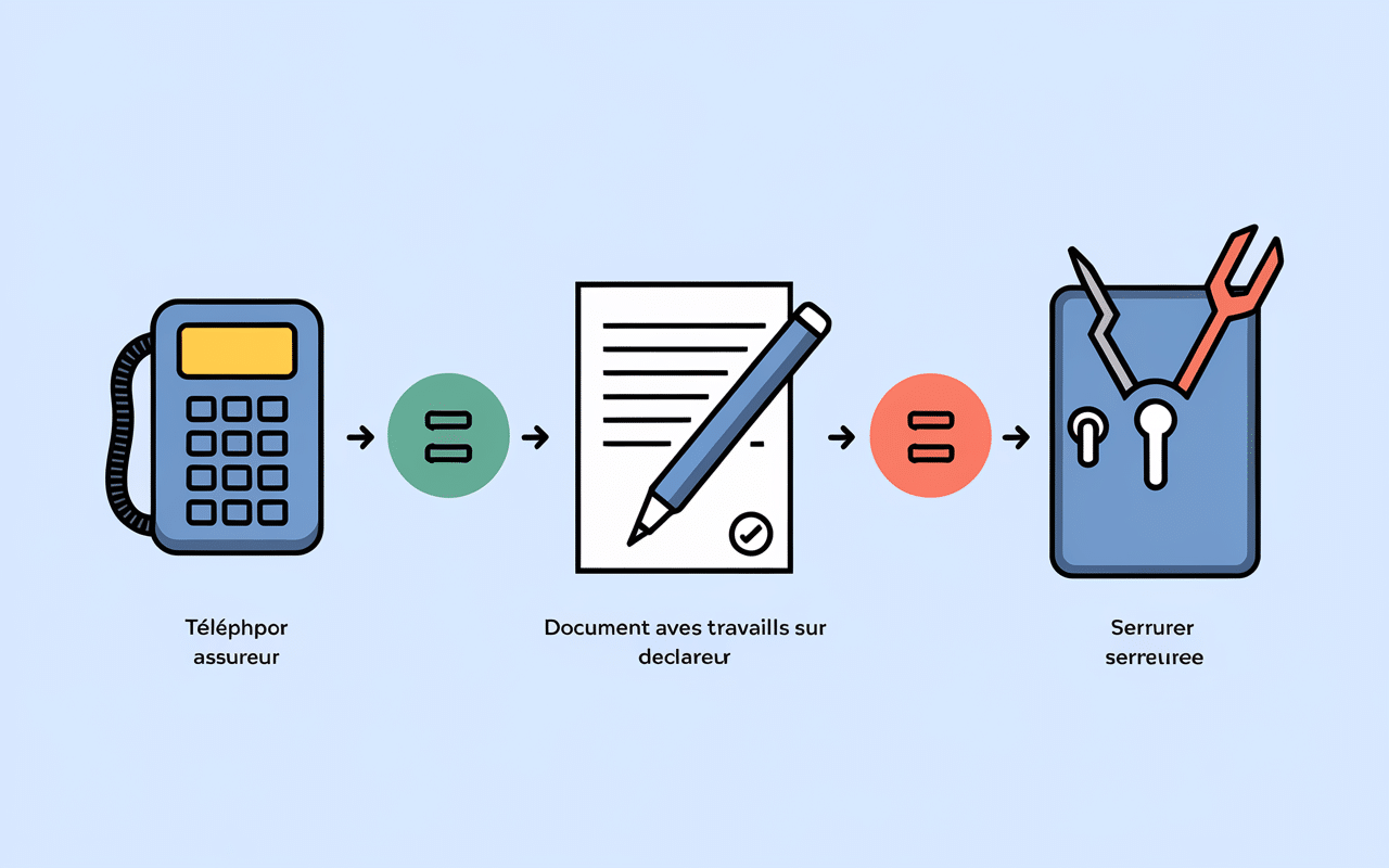 Timeline étapes pour perte de clés assurance