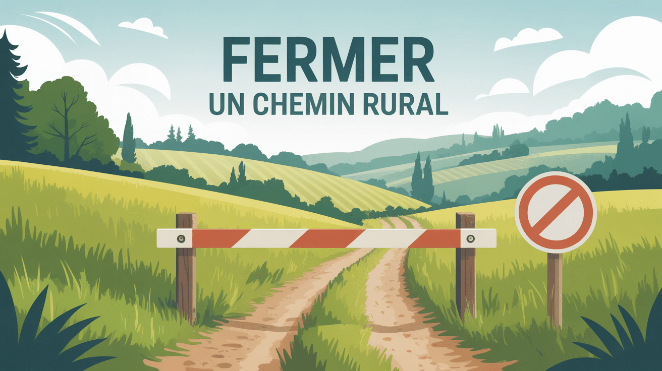 peut-on fermer un chemin rural image barrière sur chemin campagne