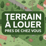 Illustration terrain a louer autour de moi panneau a louer