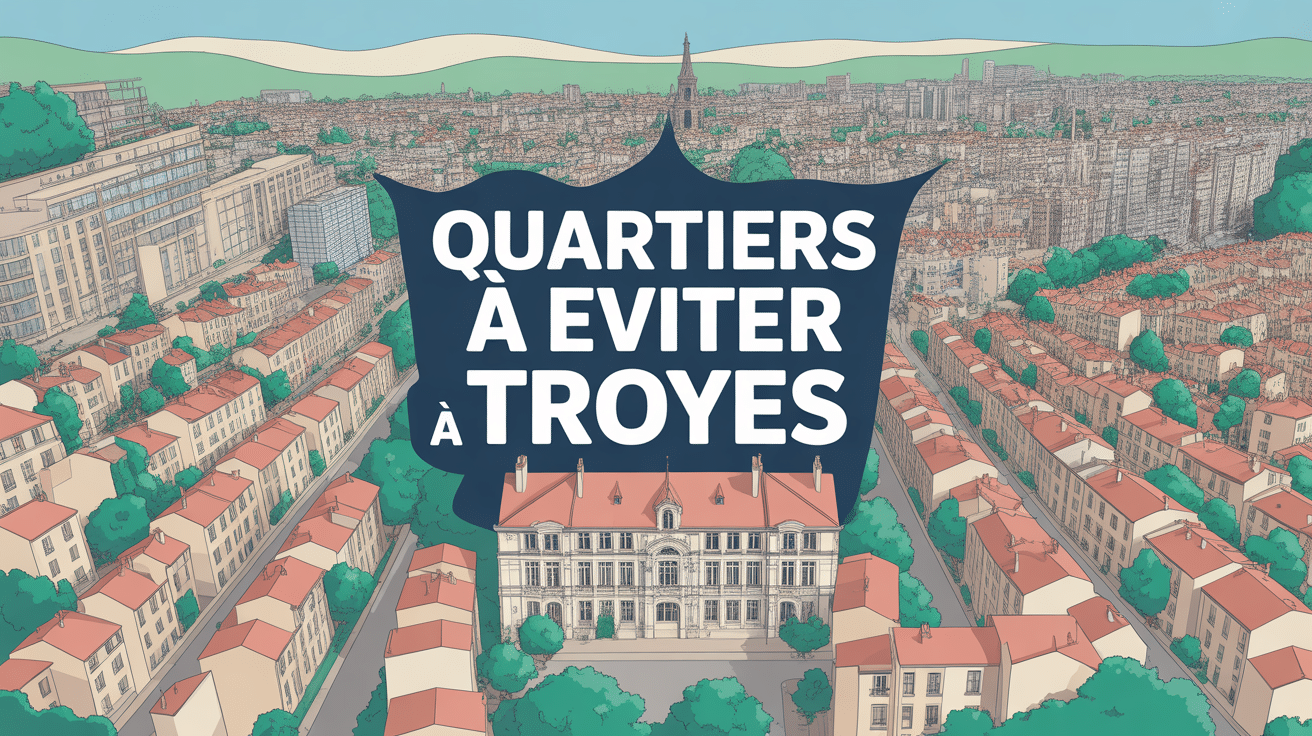 Vue aérienne stylisée troyes quartiers à éviter