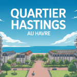 Quartier Hastings Le Havre vue panoramique front de mer