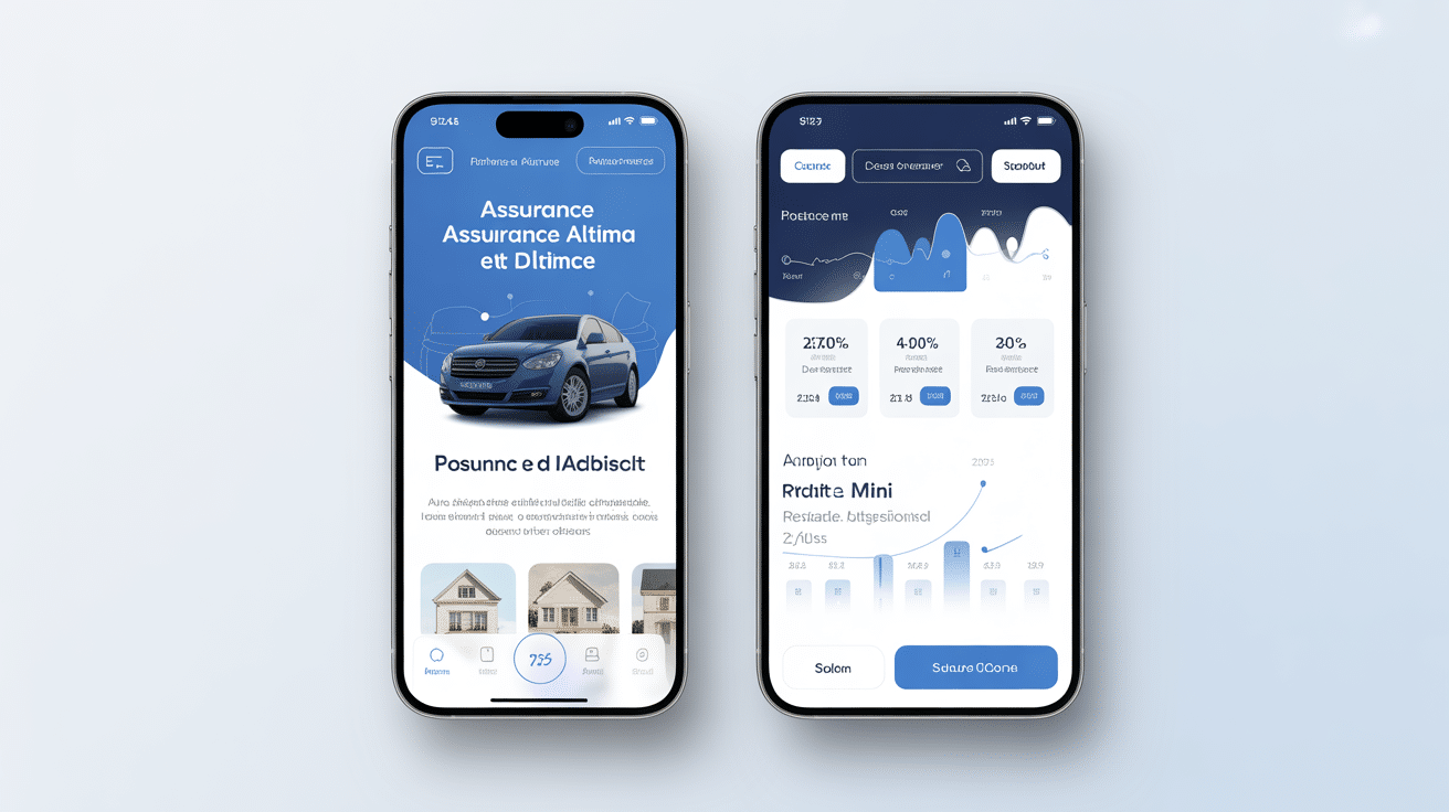 Interface application Altima assurance smartphone tablette