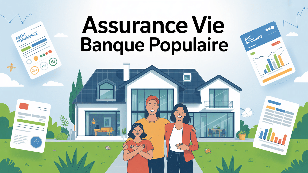 avis assurance vie banque populaire illustration famille maison