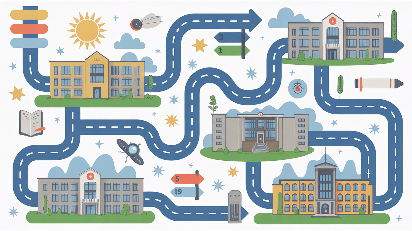 Schéma labyrinthe vers écoles concours BIZ