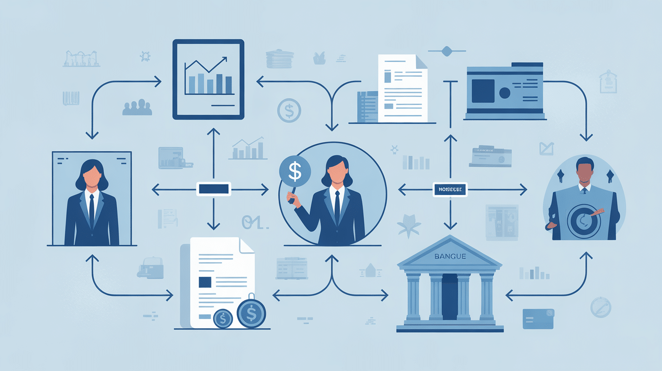 Schema effets domicilies processus banque
