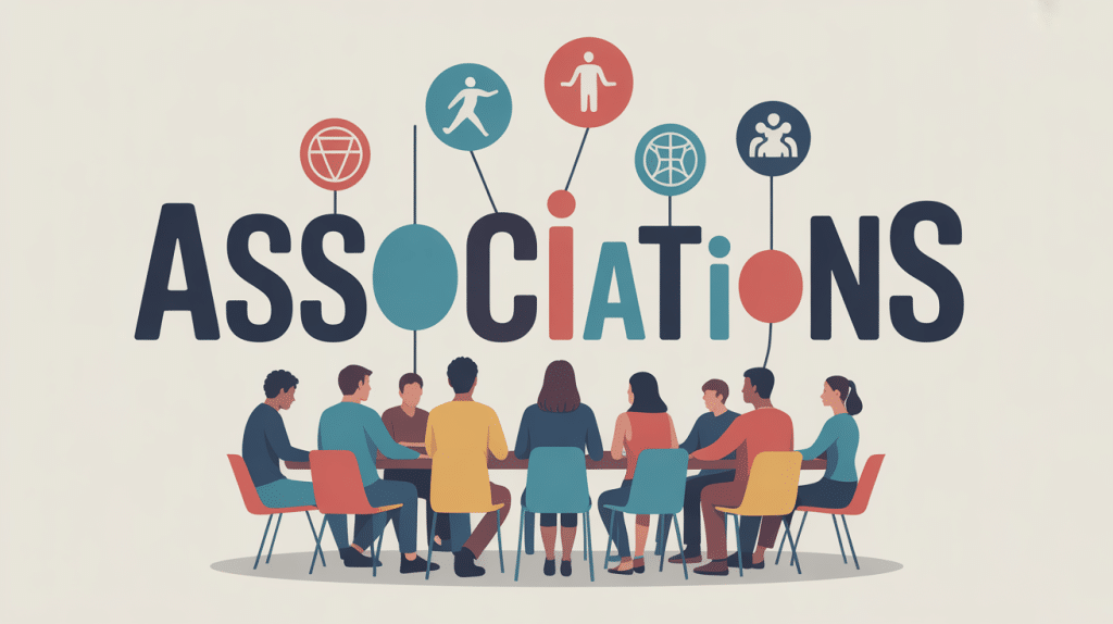 L asso personnes réunies autour table ronde symboles associatifs