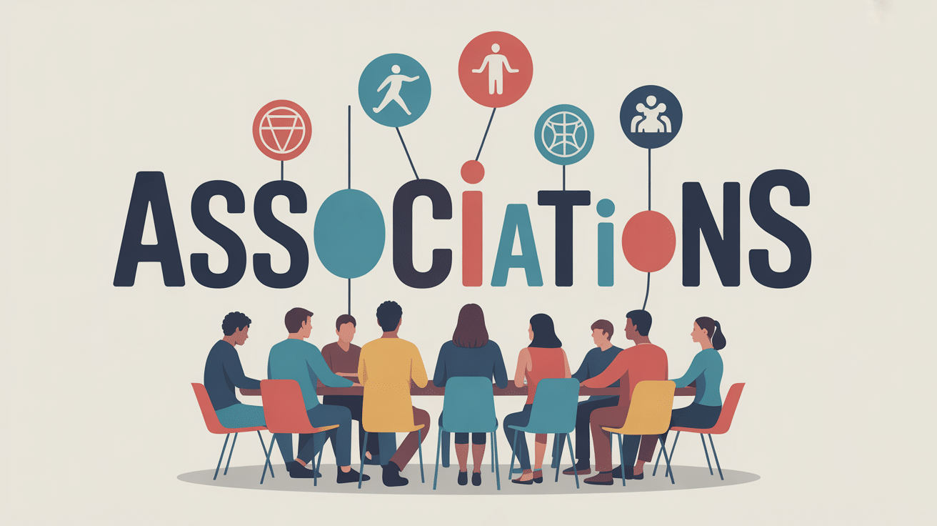 L asso personnes réunies autour table ronde symboles associatifs