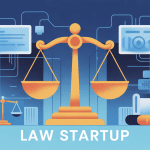 illustration law startup balance justice technologie