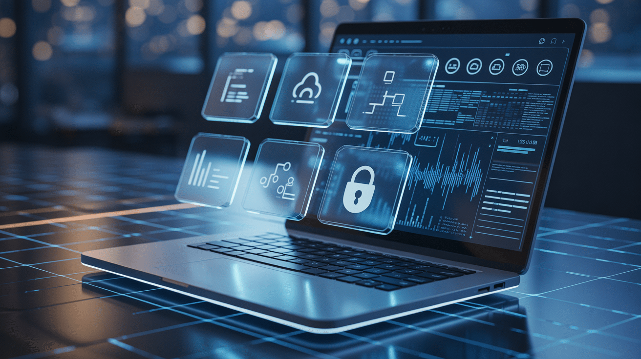 illustration law startup ordinateur securite donnees