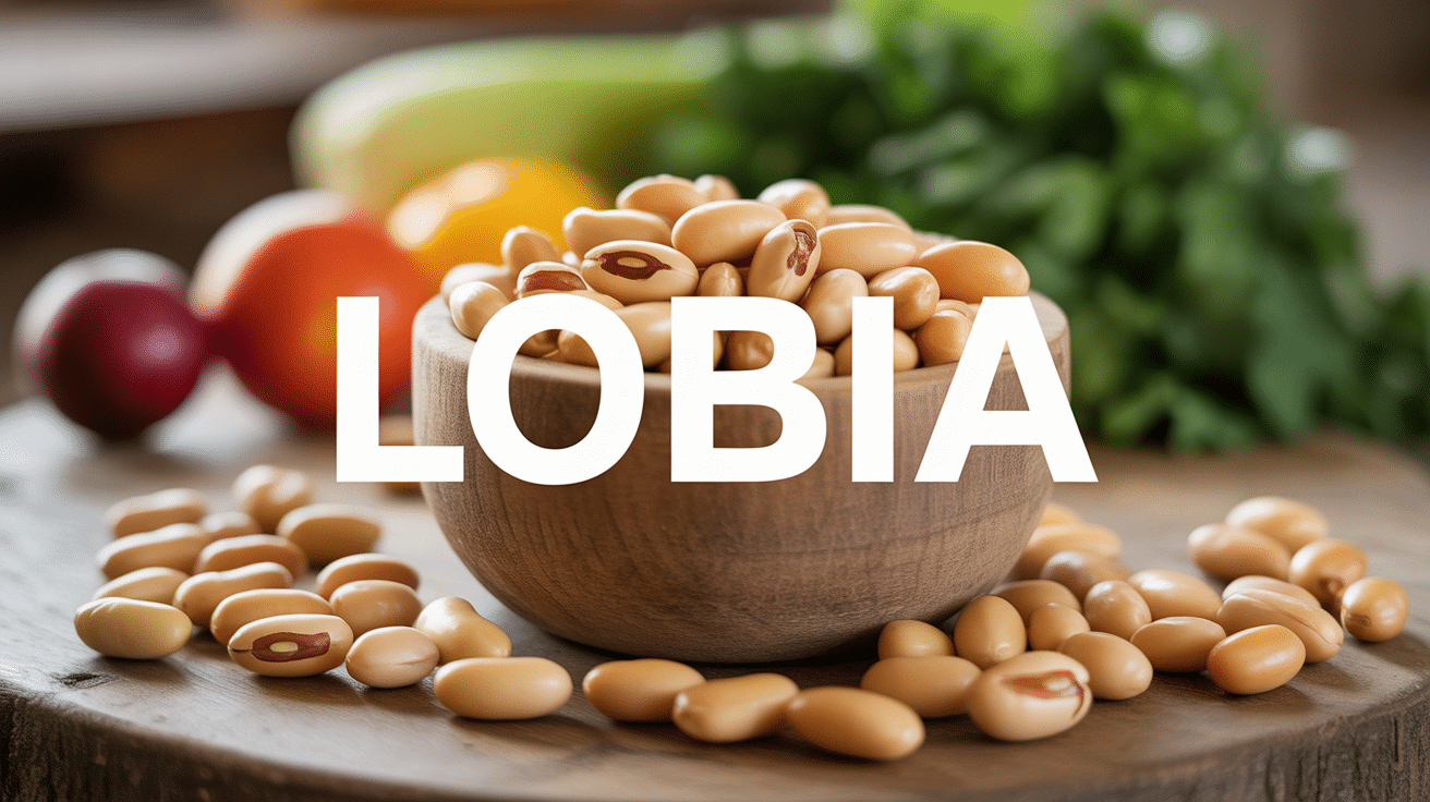 Bol de lobia haricot à œil noir et légumes frais