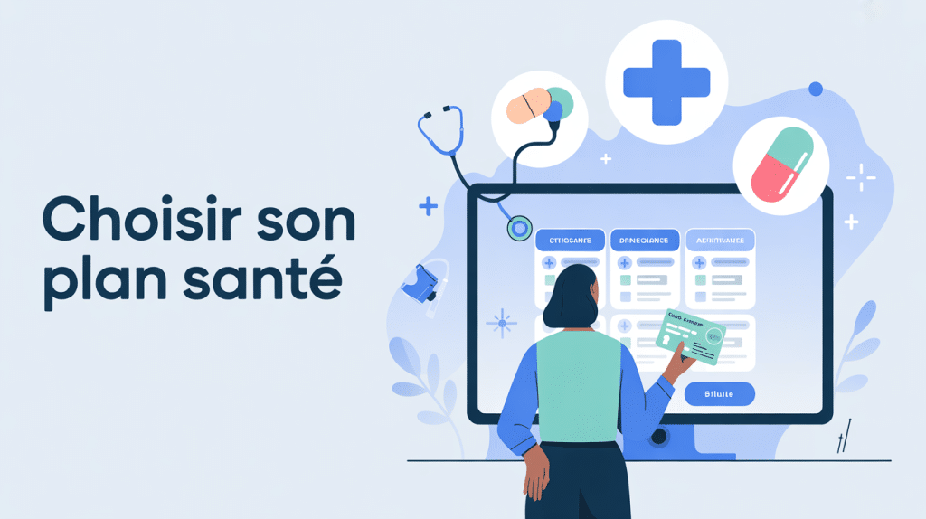 plansante choix couverture santé illustration moderne