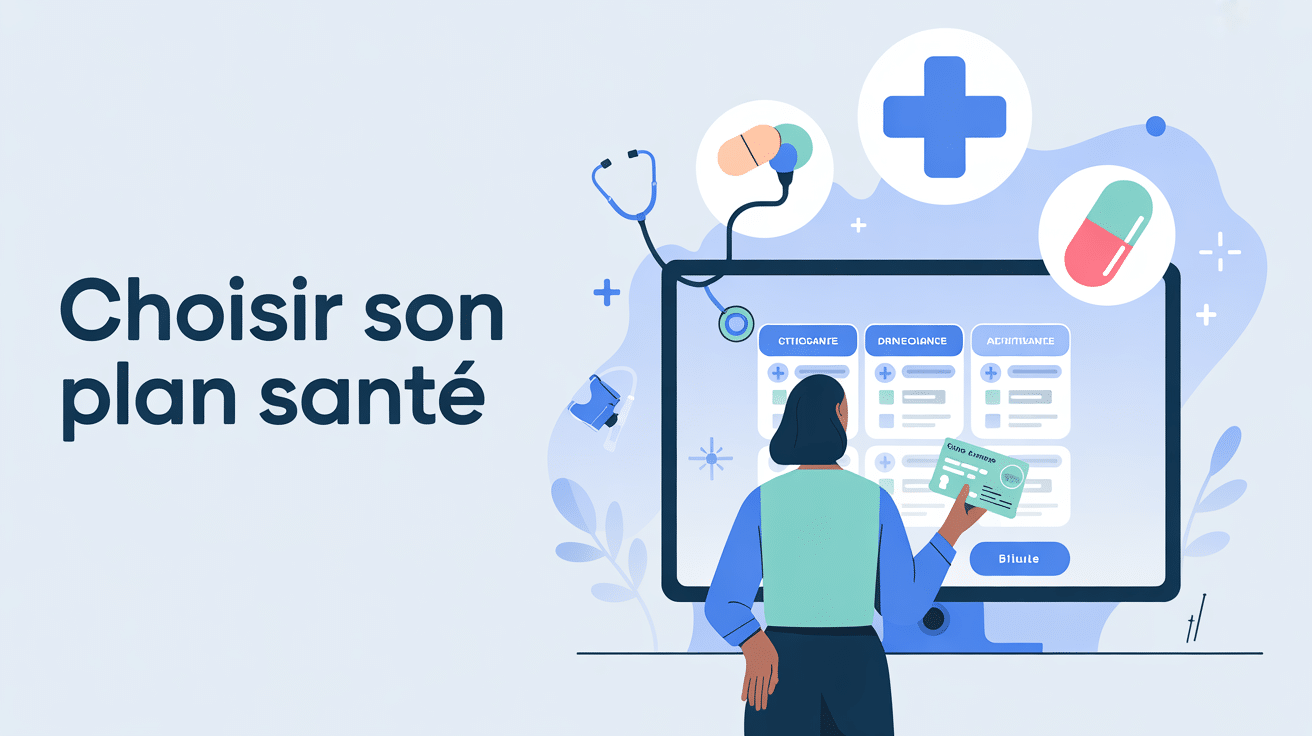 plansante choix couverture santé illustration moderne