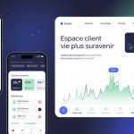 Vie Plus Suravenir espace client interface mobile avec graphiques