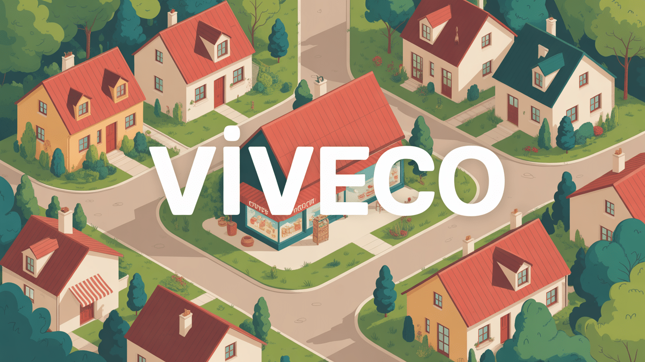 vue aérienne magasin viveco village