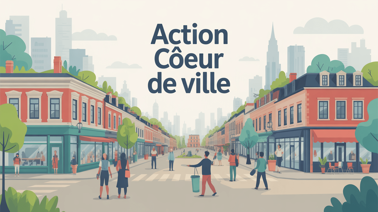 action coeur de ville illustration centre ville dynamique