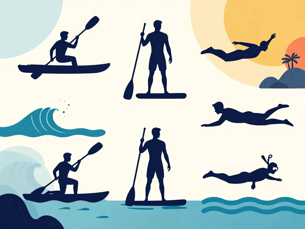 Personnes pratiquant des activités nautiques à Isolella