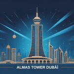 illustration almas tower in dubai quartier jlt emblématique