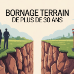 illustration bornage terrain de plus de 30 ans