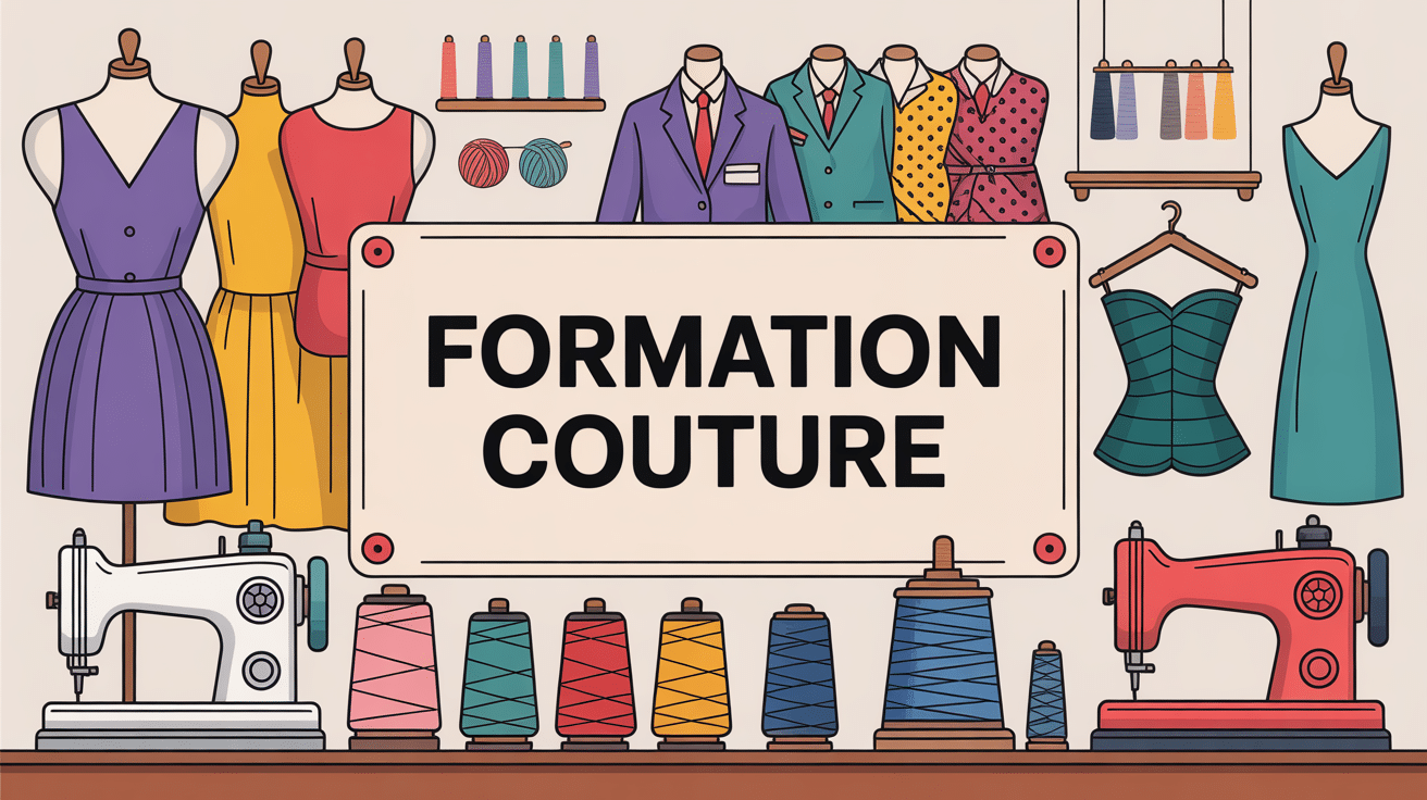 illustration univers formation couture moderne