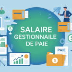 gestionnaire de paie salaire illustration vectorielle dossier graphique