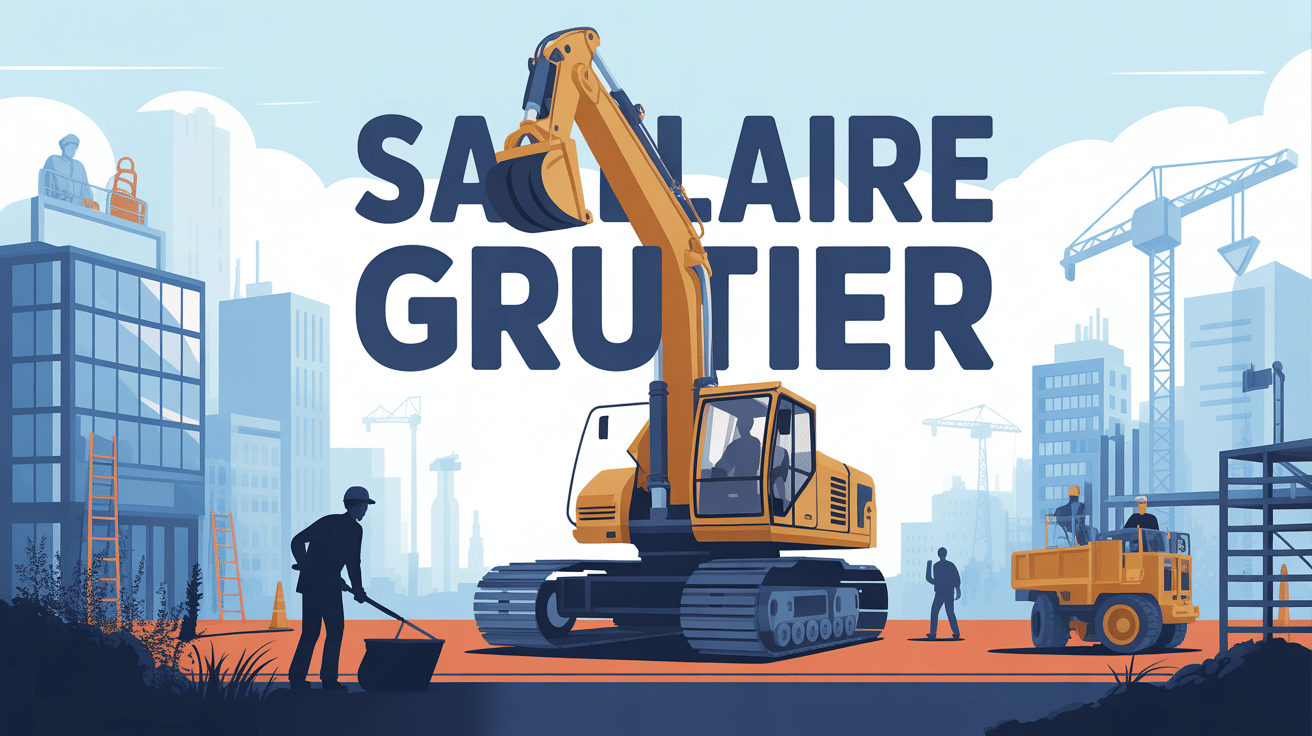grutier salaire illustration grue à tour chantier