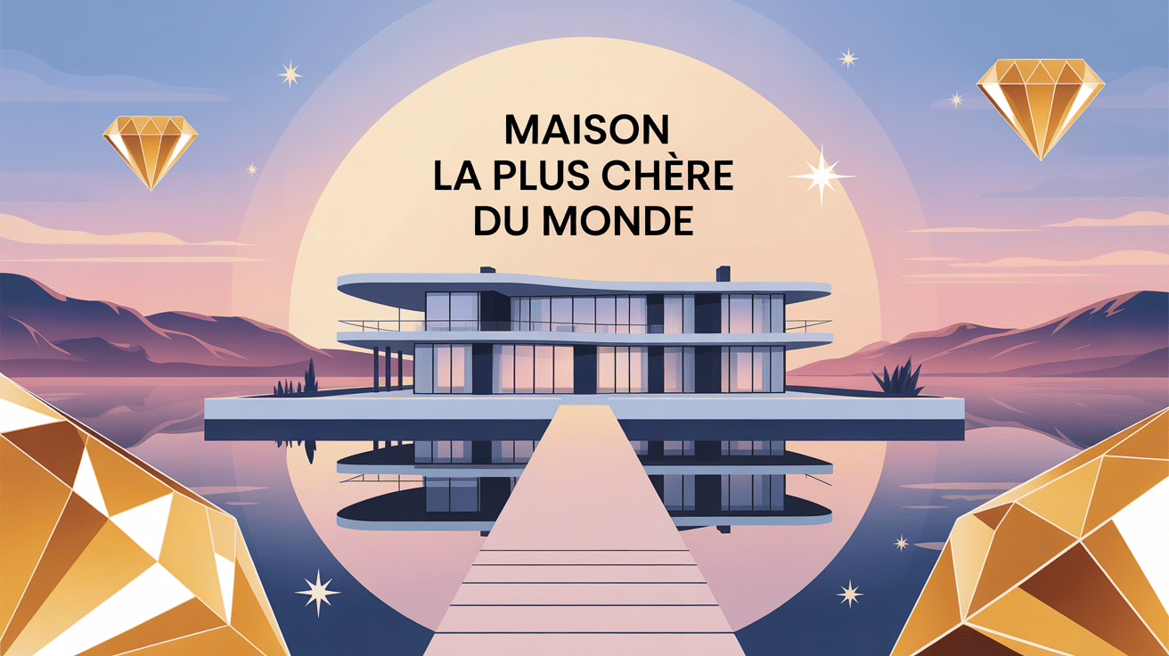 maison la plus chere du monde villa moderne sur fond doré