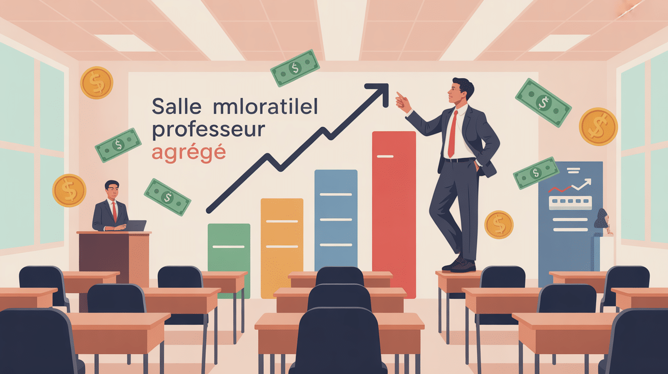 professeur agrégé salaire illustration salle de classe