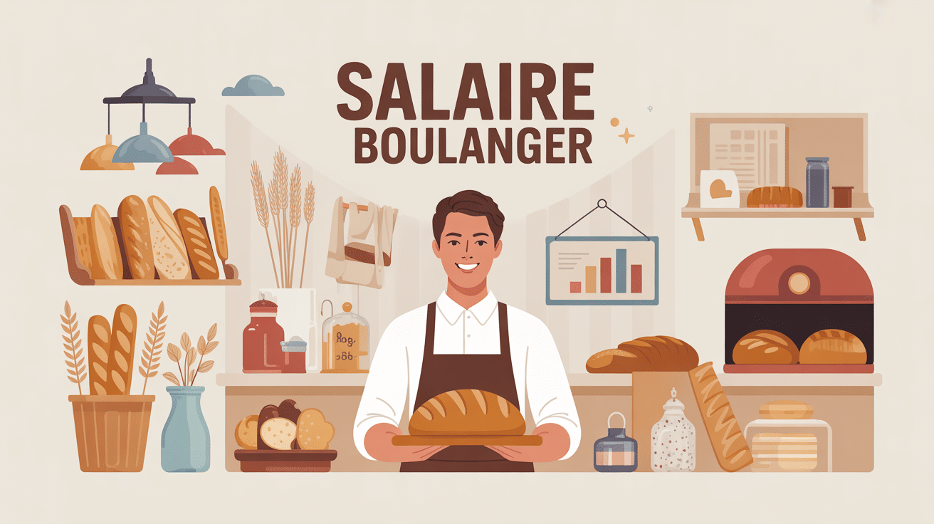 illustration métier salaire des boulangers France
