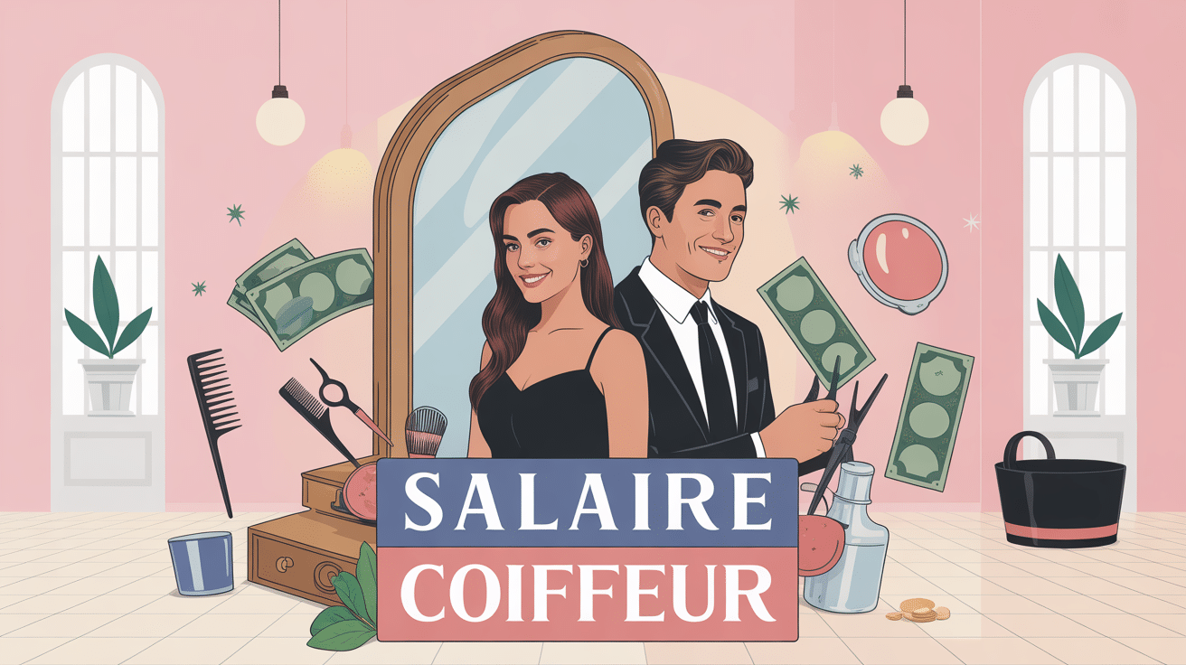 illustration salaire des coiffeurs France coiffeur coiffeuse accessoires argent