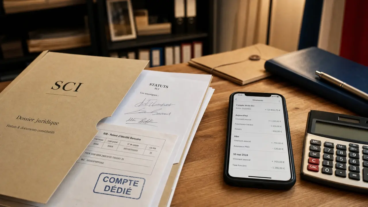 Compte bancaire SCI gratuit : compte dédié, RIB et virements