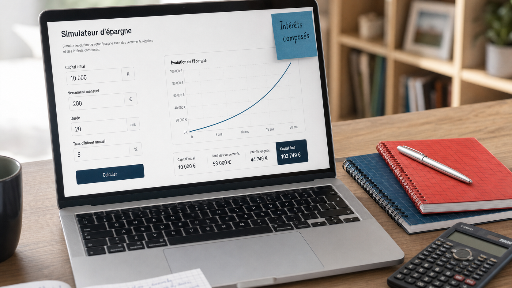 epargne simulation : capital à terme, taux, durée et versement mensuel