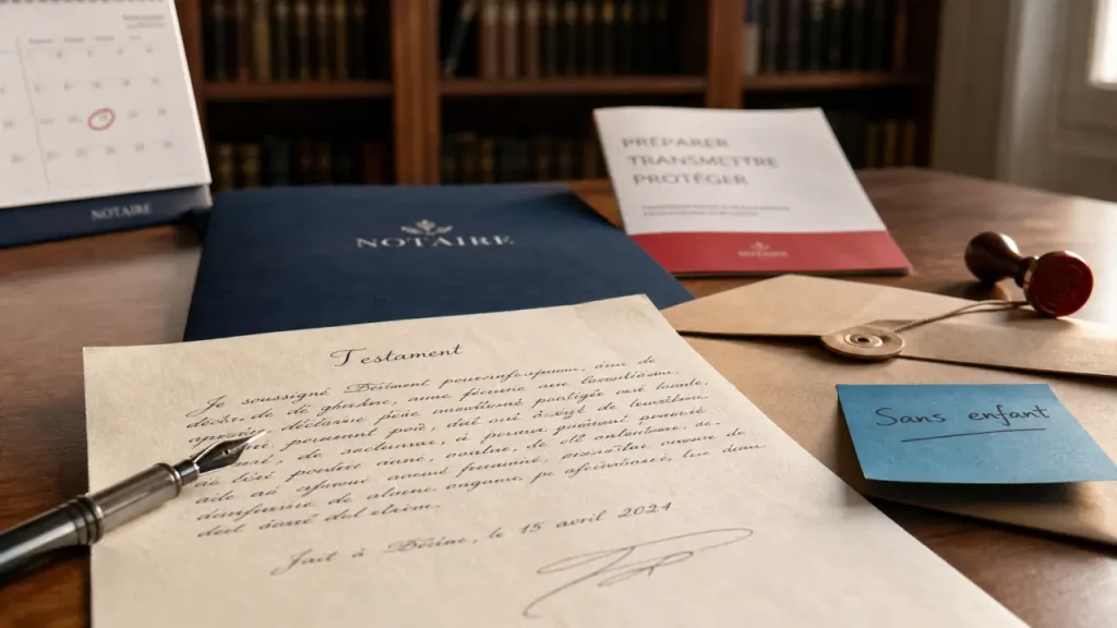 Succession sans enfant : qui hérite, ce que change un testament et comment sécuriser la transmission