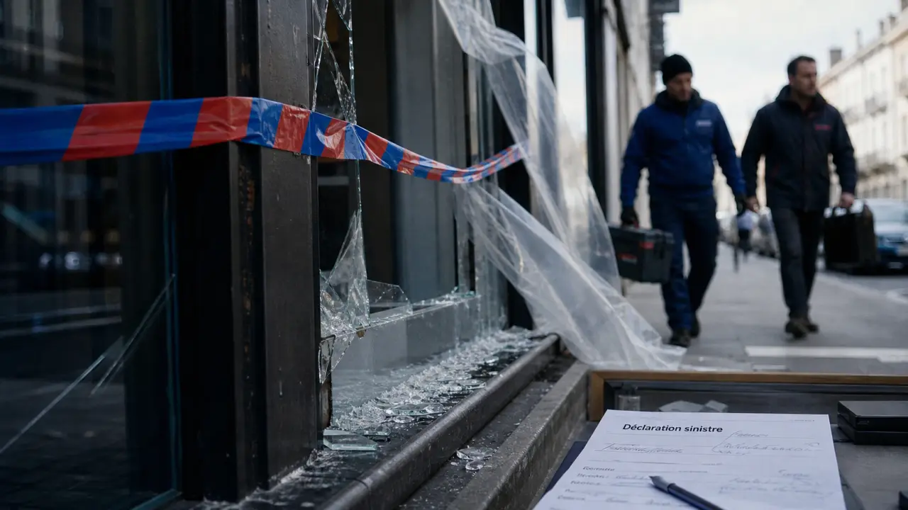 Vitrine cassée assurance bris de glace, déclaration sous 5 jours